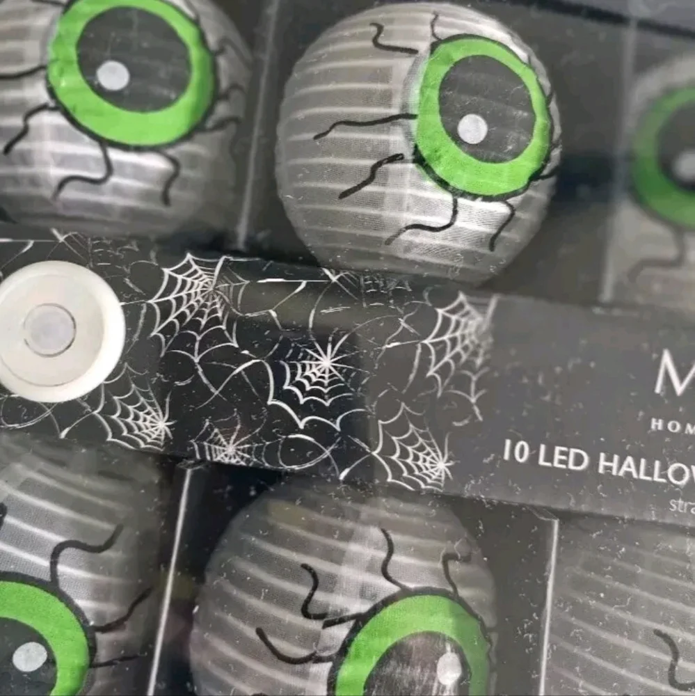MIKASA Halloween Eyeball Lantern LED String Lights NEW